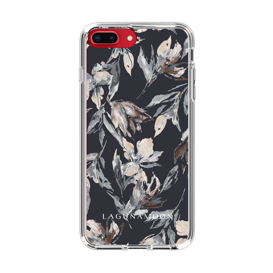 Slim Protection Case［ LAGUNAMOON - NuanceFlower - Navy ］
