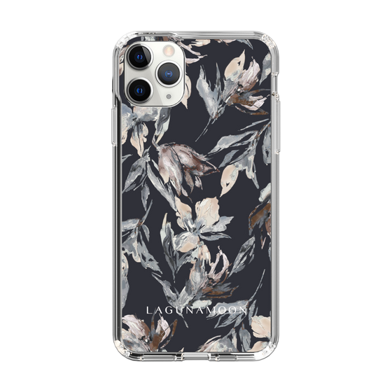 Slim Protection Case［ LAGUNAMOON - NuanceFlower - Navy ］