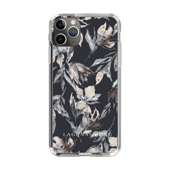 Slim Protection Case［ LAGUNAMOON - NuanceFlower - Navy ］