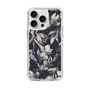 Slim Protection Case［ LAGUNAMOON - NuanceFlower - Navy ］