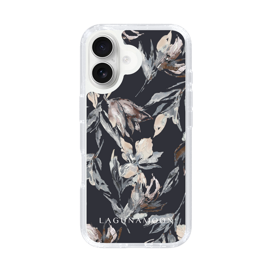 Slim Protection Case［ LAGUNAMOON - NuanceFlower - Navy ］