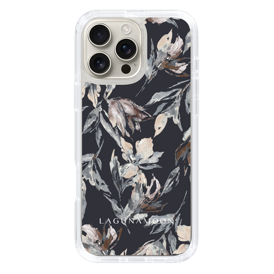 Slim Protection Case［ LAGUNAMOON - NuanceFlower - Navy ］