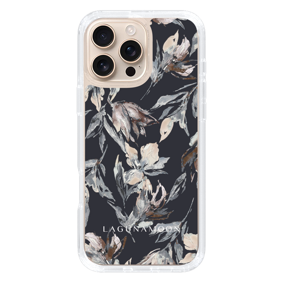 Slim Protection Case［ LAGUNAMOON - NuanceFlower - Navy ］