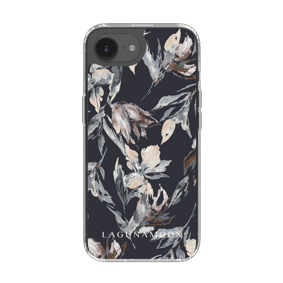 Slim Protection Case［ LAGUNAMOON - NuanceFlower - Navy ］