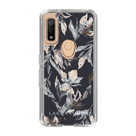 Slim Protection Case［ LAGUNAMOON - NuanceFlower - Navy ］