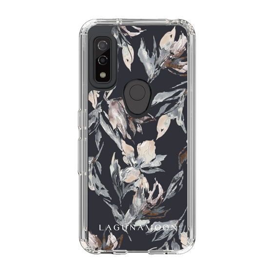 Slim Protection Case［ LAGUNAMOON - NuanceFlower - Navy ］