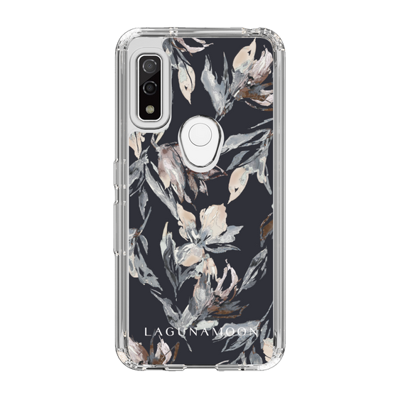 Slim Protection Case［ LAGUNAMOON - NuanceFlower - Navy ］