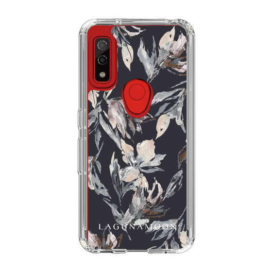 Slim Protection Case［ LAGUNAMOON - NuanceFlower - Navy ］