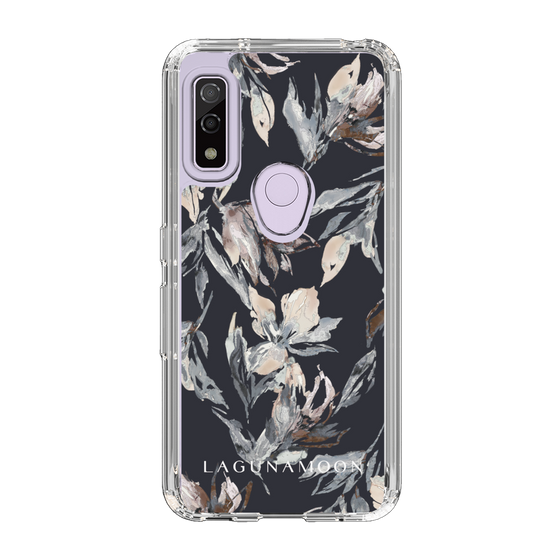 Slim Protection Case［ LAGUNAMOON - NuanceFlower - Navy ］