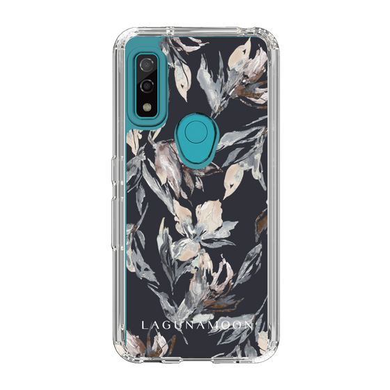 Slim Protection Case［ LAGUNAMOON - NuanceFlower - Navy ］