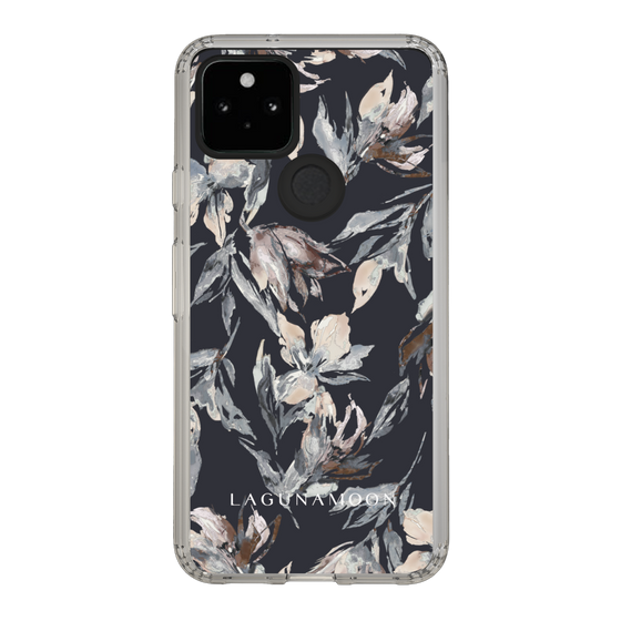 Slim Protection Case［ LAGUNAMOON - NuanceFlower - Navy ］