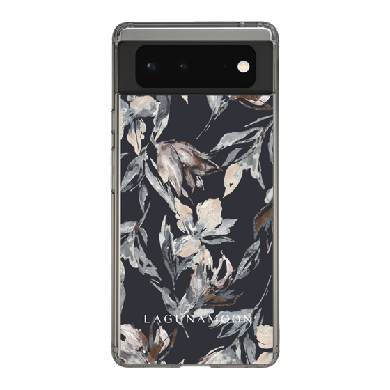 Slim Protection Case［ LAGUNAMOON - NuanceFlower - Navy ］