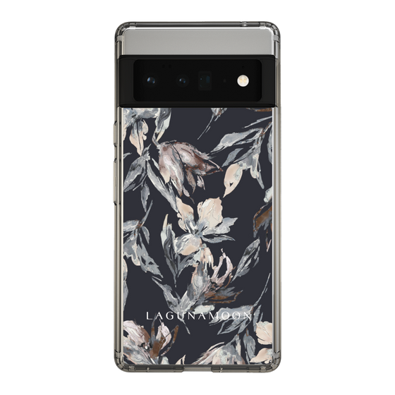 Slim Protection Case［ LAGUNAMOON - NuanceFlower - Navy ］