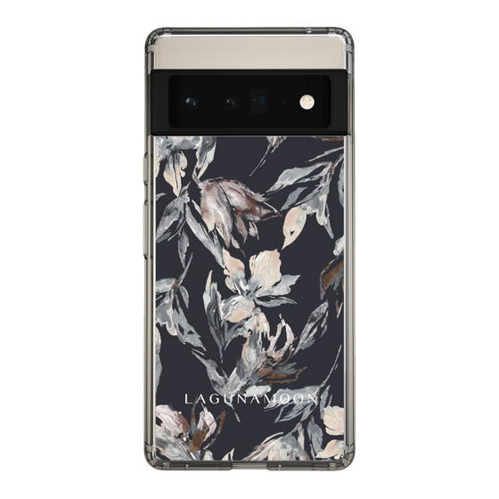 Slim Protection Case［ LAGUNAMOON - NuanceFlower - Navy ］