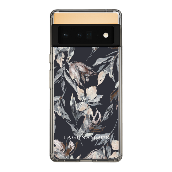 Slim Protection Case［ LAGUNAMOON - NuanceFlower - Navy ］