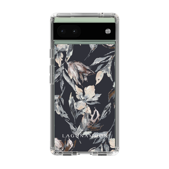 Slim Protection Case［ LAGUNAMOON - NuanceFlower - Navy ］