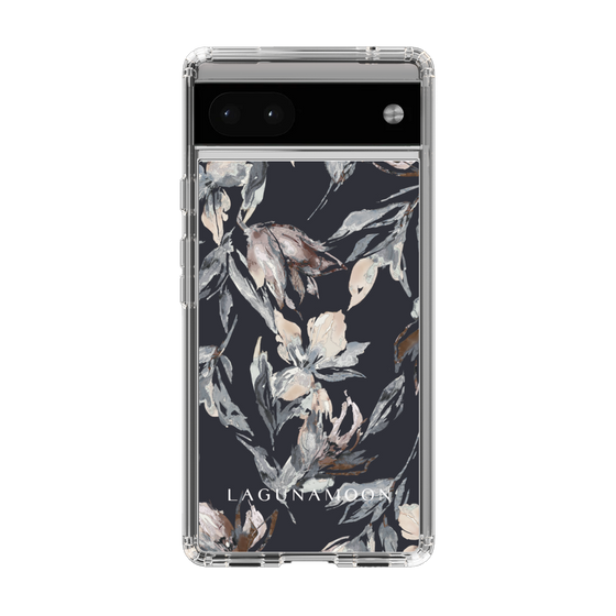 Slim Protection Case［ LAGUNAMOON - NuanceFlower - Navy ］