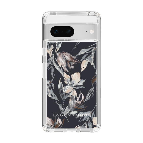 Slim Protection Case［ LAGUNAMOON - NuanceFlower - Navy ］