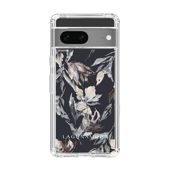 Slim Protection Case［ LAGUNAMOON - NuanceFlower - Navy ］