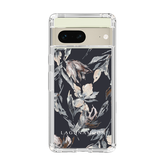 Slim Protection Case［ LAGUNAMOON - NuanceFlower - Navy ］