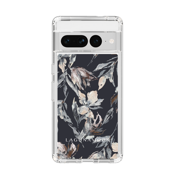 Slim Protection Case［ LAGUNAMOON - NuanceFlower - Navy ］