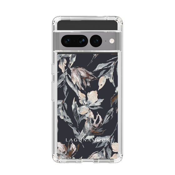Slim Protection Case［ LAGUNAMOON - NuanceFlower - Navy ］