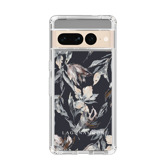Slim Protection Case［ LAGUNAMOON - NuanceFlower - Navy ］