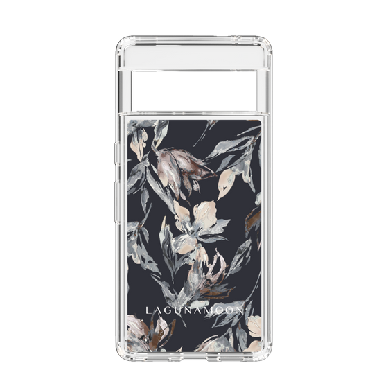 Slim Protection Case［ LAGUNAMOON - NuanceFlower - Navy ］
