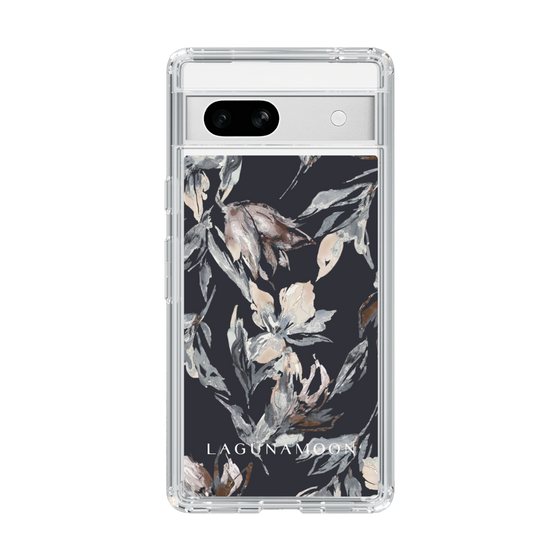 Slim Protection Case［ LAGUNAMOON - NuanceFlower - Navy ］