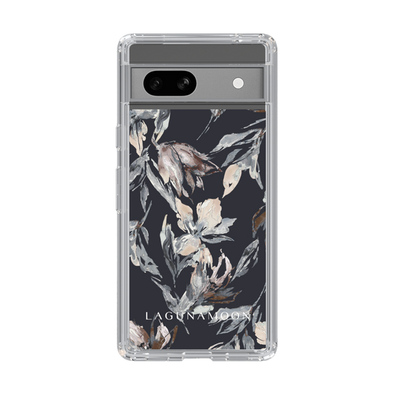 Slim Protection Case［ LAGUNAMOON - NuanceFlower - Navy ］