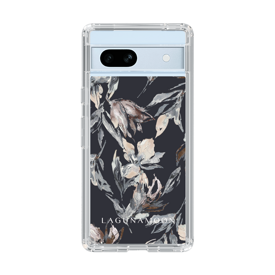 Slim Protection Case［ LAGUNAMOON - NuanceFlower - Navy ］