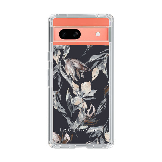Slim Protection Case［ LAGUNAMOON - NuanceFlower - Navy ］
