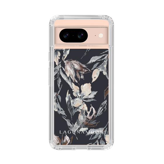 Slim Protection Case［ LAGUNAMOON - NuanceFlower - Navy ］