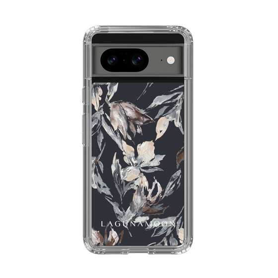 Slim Protection Case［ LAGUNAMOON - NuanceFlower - Navy ］