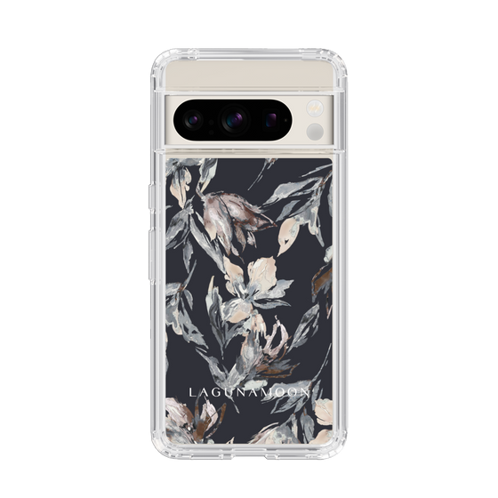 Slim Protection Case［ LAGUNAMOON - NuanceFlower - Navy ］
