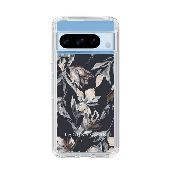 Slim Protection Case［ LAGUNAMOON - NuanceFlower - Navy ］