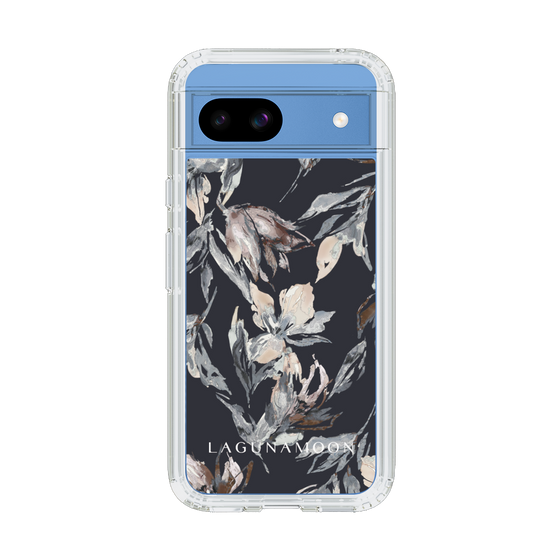 Slim Protection Case［ LAGUNAMOON - NuanceFlower - Navy ］