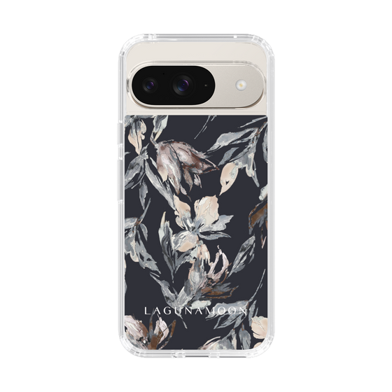 Slim Protection Case［ LAGUNAMOON - NuanceFlower - Navy ］