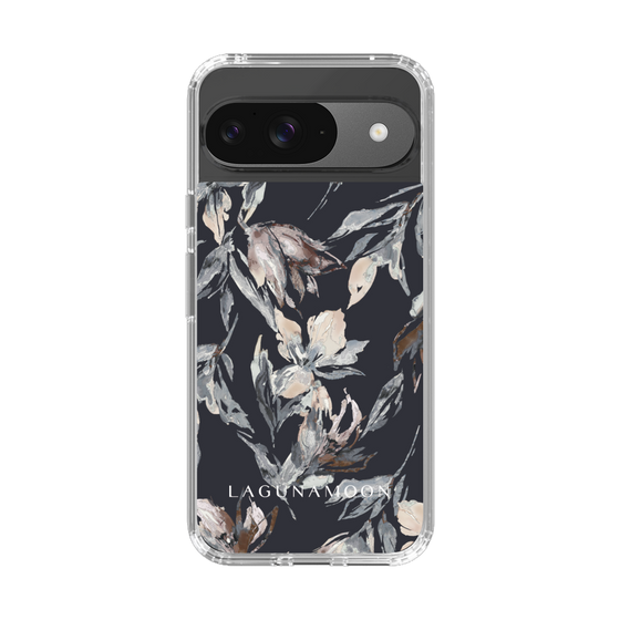 Slim Protection Case［ LAGUNAMOON - NuanceFlower - Navy ］