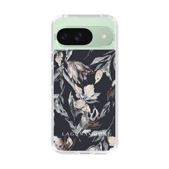 Slim Protection Case［ LAGUNAMOON - NuanceFlower - Navy ］