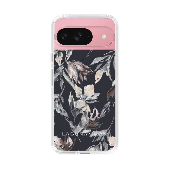 Slim Protection Case［ LAGUNAMOON - NuanceFlower - Navy ］