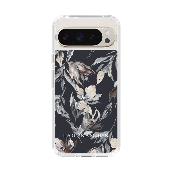 Slim Protection Case［ LAGUNAMOON - NuanceFlower - Navy ］