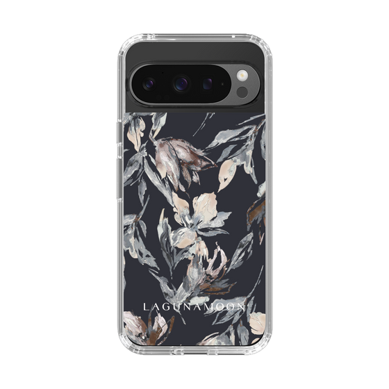 Slim Protection Case［ LAGUNAMOON - NuanceFlower - Navy ］