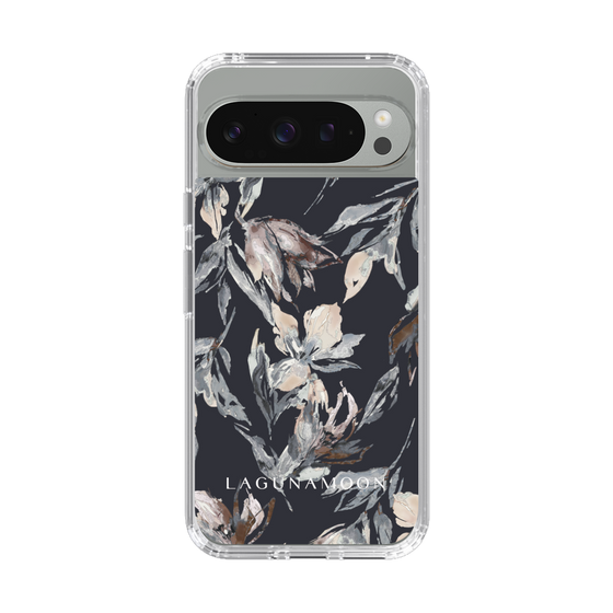 Slim Protection Case［ LAGUNAMOON - NuanceFlower - Navy ］