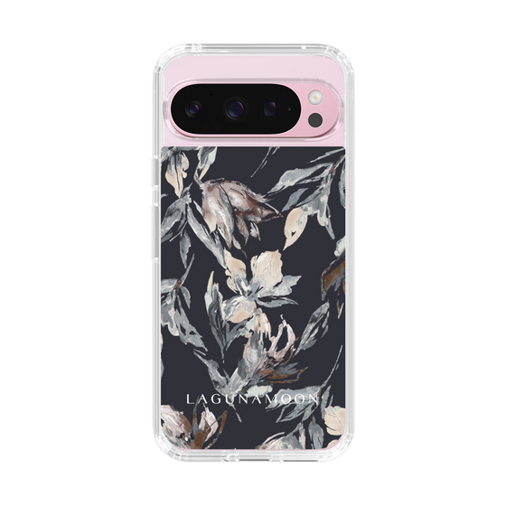 Slim Protection Case［ LAGUNAMOON - NuanceFlower - Navy ］