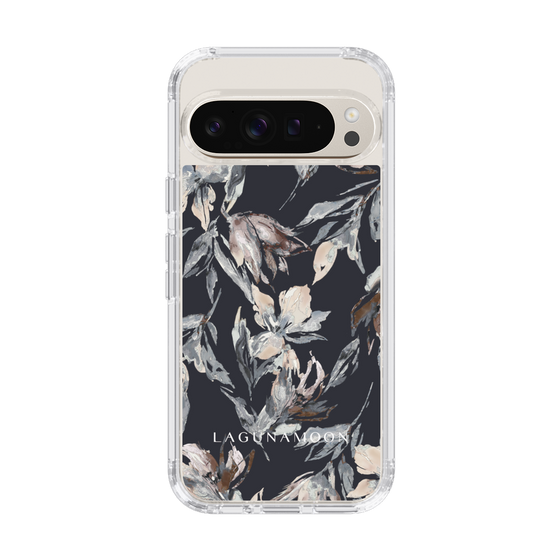 Slim Protection Case［ LAGUNAMOON - NuanceFlower - Navy ］