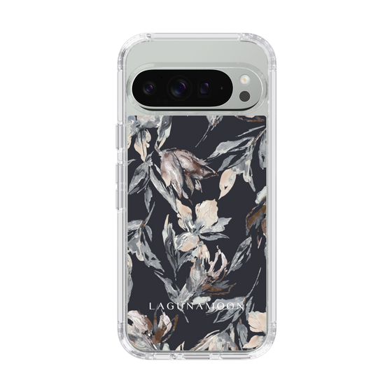 Slim Protection Case［ LAGUNAMOON - NuanceFlower - Navy ］