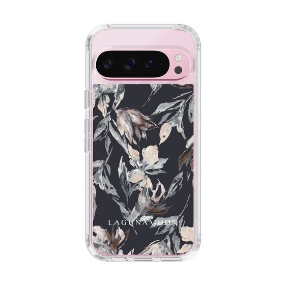 Slim Protection Case［ LAGUNAMOON - NuanceFlower - Navy ］
