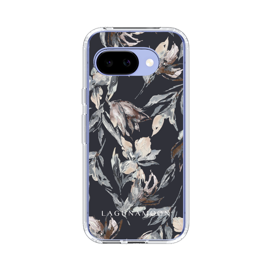Slim Protection Case［ LAGUNAMOON - NuanceFlower - Navy ］