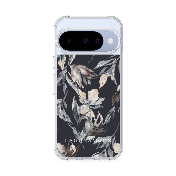 Slim Protection Case［ LAGUNAMOON - NuanceFlower - Navy ］